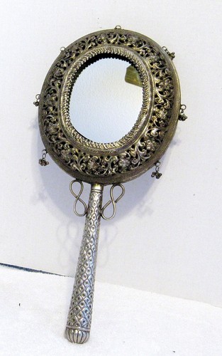 Antique hand mirror - antique,