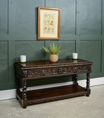 Victorian oak green man - green, hall