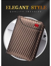 Mens PU Leather Wallet Slim