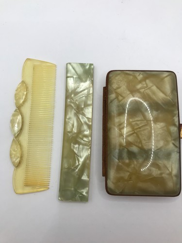 Vintage celluloid comb - vintage,