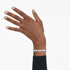 Bracciale Tennis Una Angel Argento con Swarovski Elements Cristalli Originali