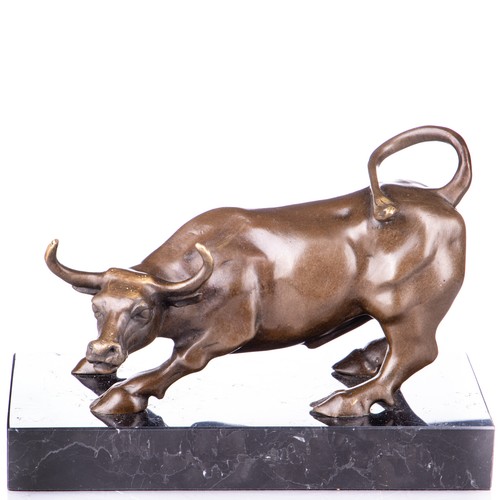 Bronze sculpture bull - bronze,