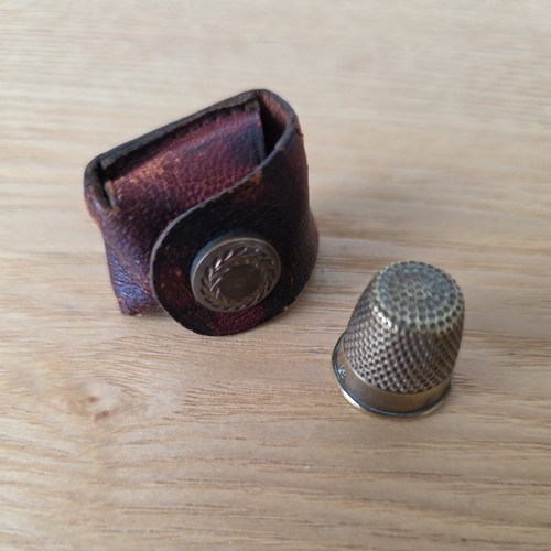 Vintage brass sewing thimble - vintage,