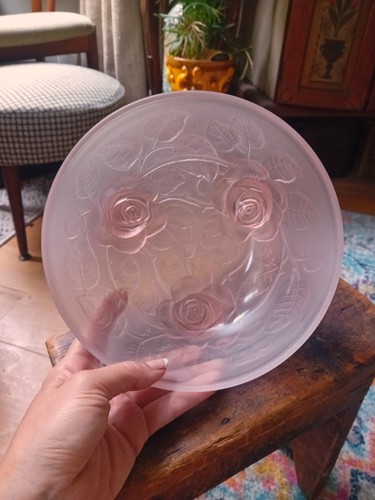 Art deco frosted pink - pink, glass