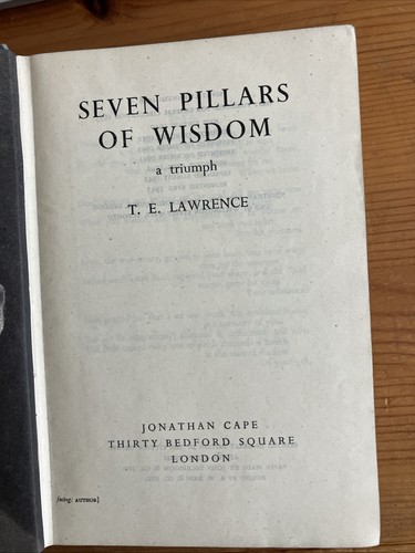 Seven pillars wisdom e - of, t.e