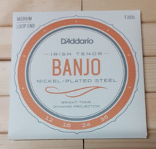 D'ADDARIO EJ63i NICKEL WOUND - MEDIUM - LOOP END -  IRISH TENOR BANJO STRINGS