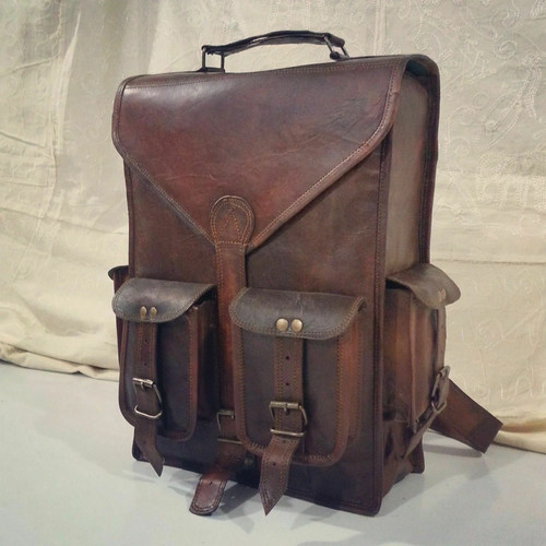 Vintage backpack leather - backpack,