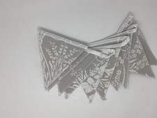 Handmade Laura Ashley Josette Dove Grey Bunting 10 Double Flags