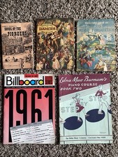 Vintage and Antique Sheet Music Books & Song Compilations Lot Mid 20th Century