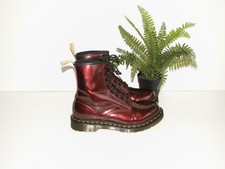 Dr. Martens 1460 VEGAN CHROME boots oxblood 8-eyelet uk 7 eu 41 us 9 (d1572)
