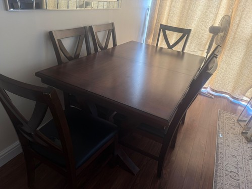 Solid oak wood dining - wood, table