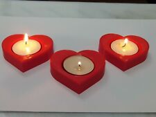 3 X RED VALENTINE HEART SHAPE
