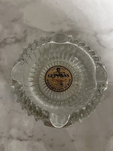 Guiness vintage glass ashtray-
