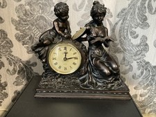 Crosa 1999 Juliana Collection Mantel Clock (New Battery Fitted Vgc)H22cm X W24cm