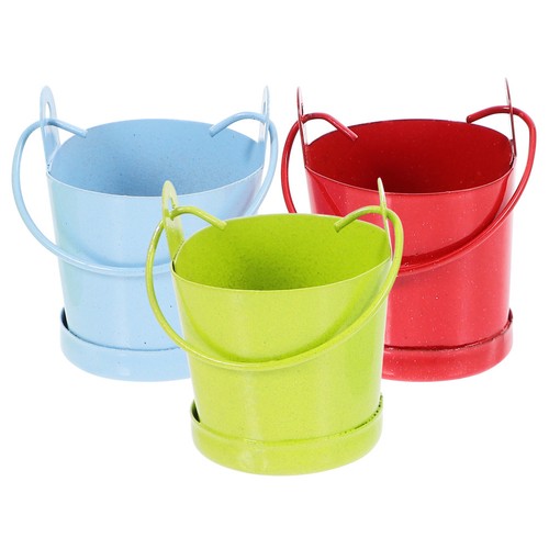 3pcs mini metal buckets - 3pcs,