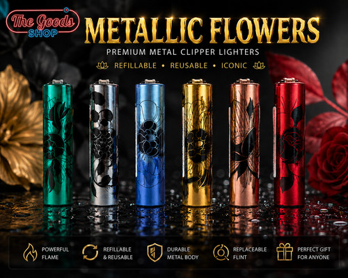 Clipper metallic flowers flint - flowers,