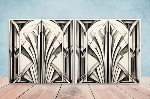 Art deco design ceramic tiles - art,