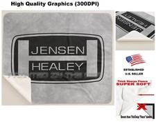 Jensen-Healey Rare Vintage Model Logo DigiRods Car Sherpa Fleece Throw Blanket