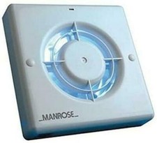 Manrose Low Voltage 12V AC Extractor Fan Wall/Ceiling 100mm/4inch White XF100LV