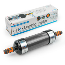 EVOLUTION AQUA DETOX DECHLORINATOR CARBON IN LINE POND FILTER 12” FISH KOI SAFE