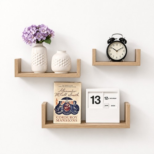 Shaped floating shelve set - u,