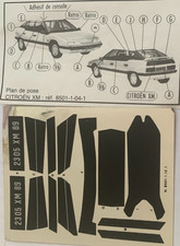 SOLIDO ADHESIVE DECOR HABITA FOR CITROEN XM + INSTALLATION PLAN 1/18 REF 8501-1-04-1