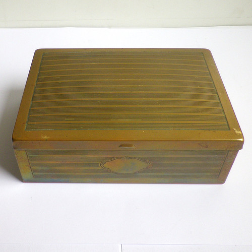Vintage brass metal cigarette - vintage,