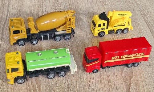 4pcs trucks set fuel tanker - set,