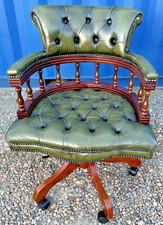 Green Leather Swivel