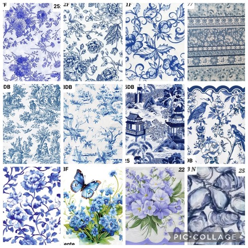 Blue and white mixed - 12, white/mixed