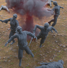 1/35 scale soldiers wounded