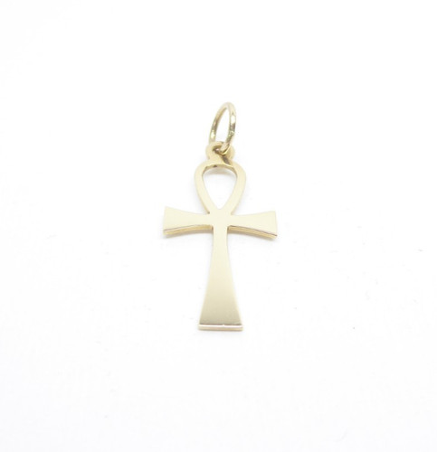 9ct gold ank - pendant, ankh