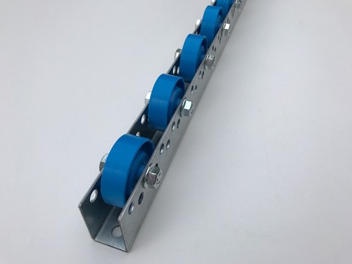 Roller track flow rail - track,