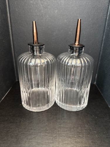 Oil vinegar cruet - &, ribbed