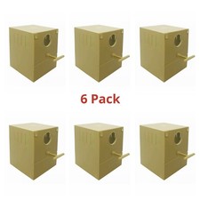 6 x PLASTIC FINCH NEST BOX