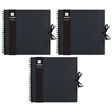 3 x Large Black Scrap book 40 Sheets DIY Scrapbooking Photo Album Hardcover Book