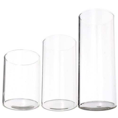 Reusable clear glass candle - clear,
