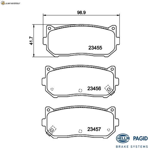 Brake pad set - set, 8db
