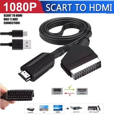 SCART To HDMI Converter Audio Video Adapter For HDTV Sky Box STB Plug HD TV DVD