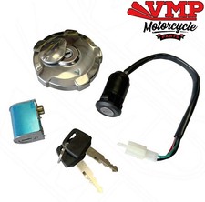 Honda CG 125 Brazil (4 wire type) Lock & Key Set Ignition Barrel Fuel Cap Locks