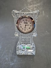 Vintage Miniature Galway Irish Crystal Quartz Grandfather Desk Clock UNTESTED
