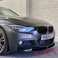 For BMW 3 Series F30 F31 M Sport 2012-2018 Gloss Black Front Bumper Lip Splitter