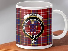 Ogilvie Clan Crest Scottish Tartan Mug
