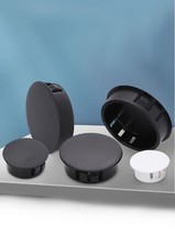 Round Plastic Black Blanking End Cap Caps Tube Pipe Inserts Plug Bung 5mm - 50mm