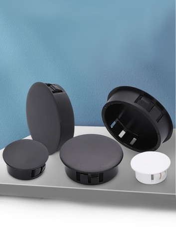 Round plastic black - 4, x