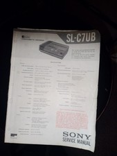 Sony SL-C7UB Betamax Service
