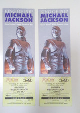  1 MICHAEL JACKSON 1977 HISTORY TOUR CONCERT A PAIR OF TICKETS BREMEN GERMANY   