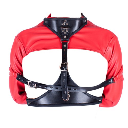 Red straight jacket open bust - jacket,