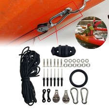 Kayak Anchor Trolley Set Rope Pulleys Pad Eyes Rivets Marine Accessories UK New