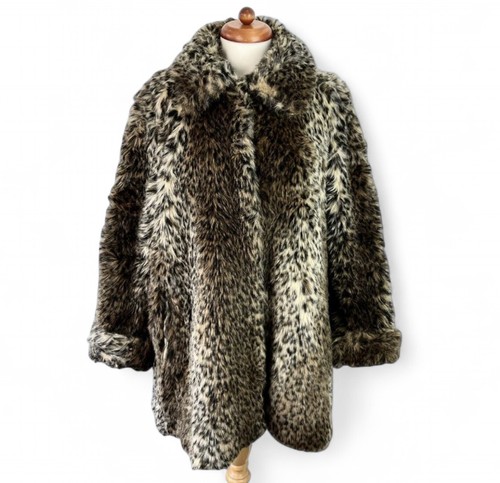 Vintage faux fur leopard print - faux,